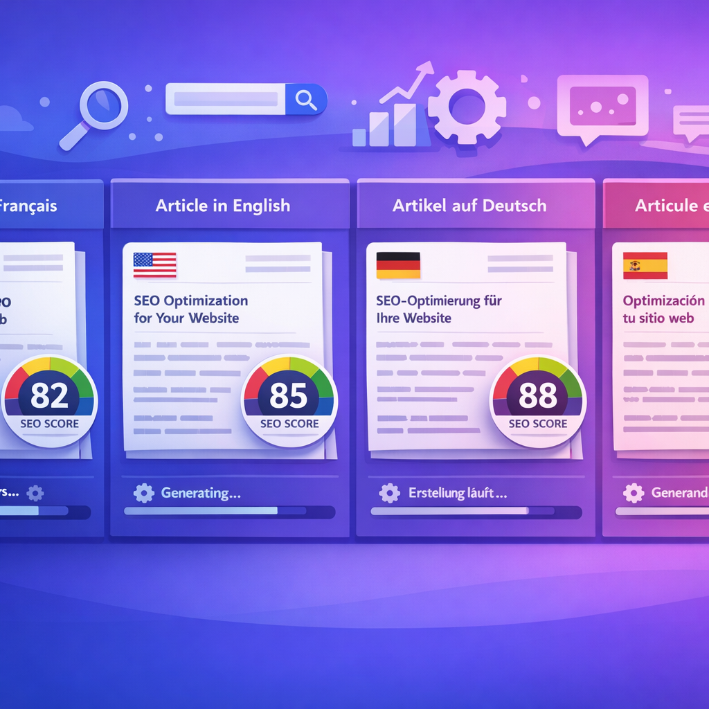 Wisewand génération contenu multilingue anglais espagnol allemand