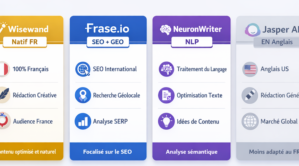 Jasper AI comparatif alternatives francophones 2026