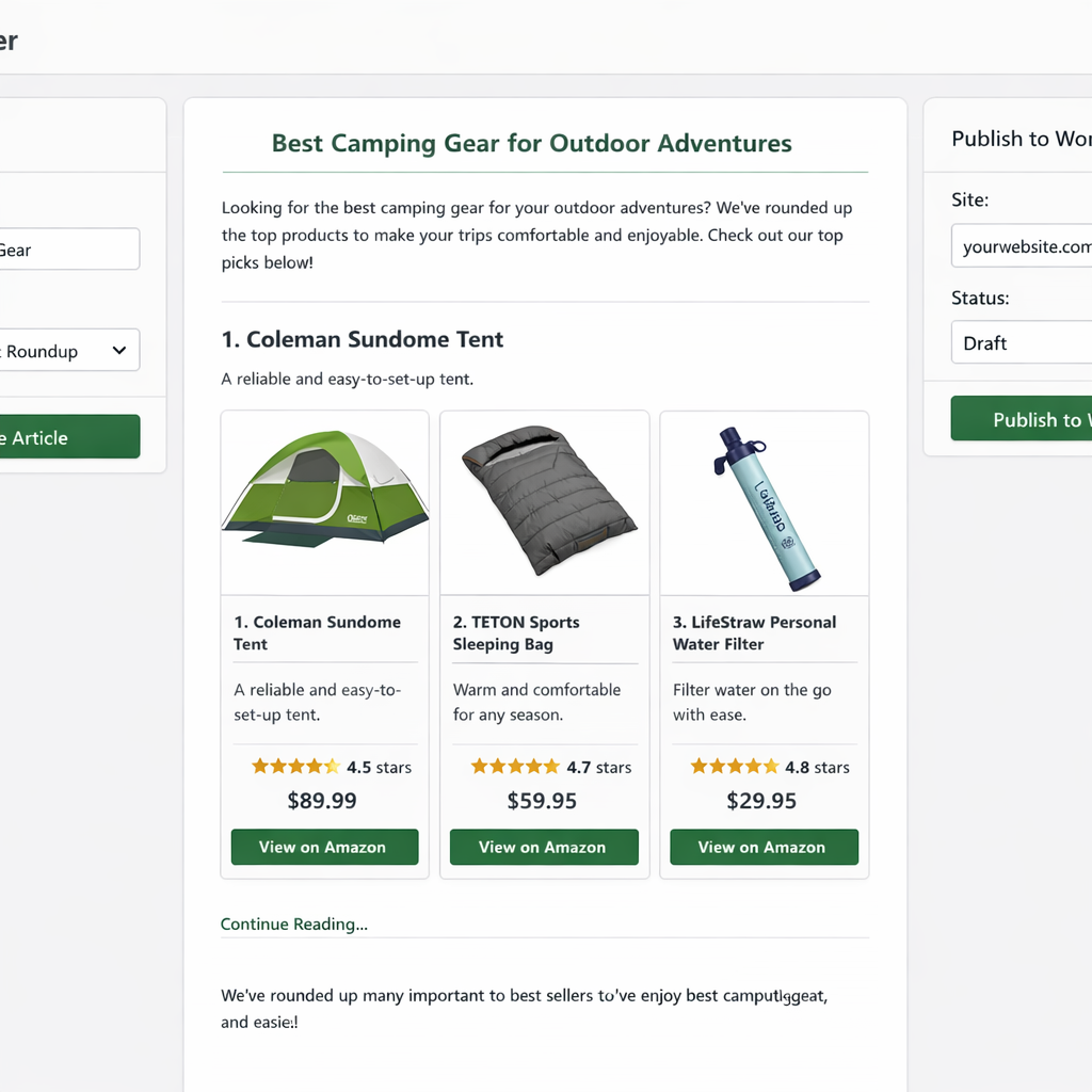 Koala AI — intégration données Amazon live pour sites affiliés