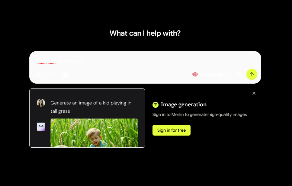 Merlin AI — générateur d'images IA Bonkers