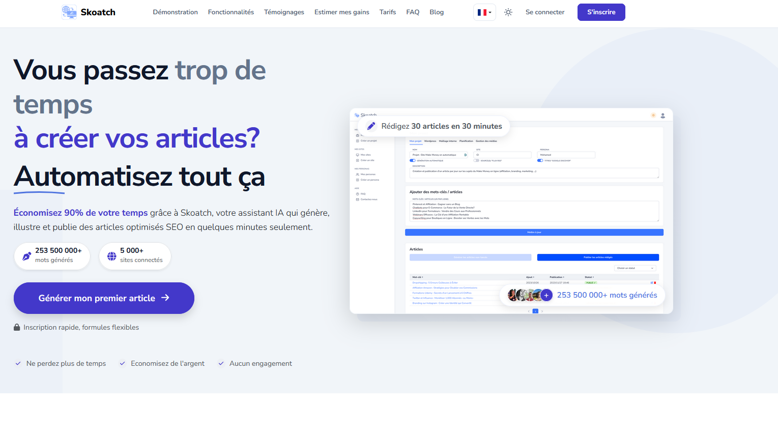Skoatch AI — page d'accueil et interface principale