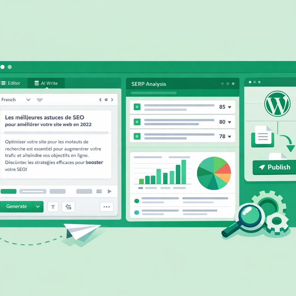 Wisewand — rédacteur IA FR natif SERP WordPress, alternative à Frase.io 2026