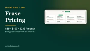Lire la suite à propos de l’article Frase Pricing 2026: Plans, Real Costs and Is It Worth It?