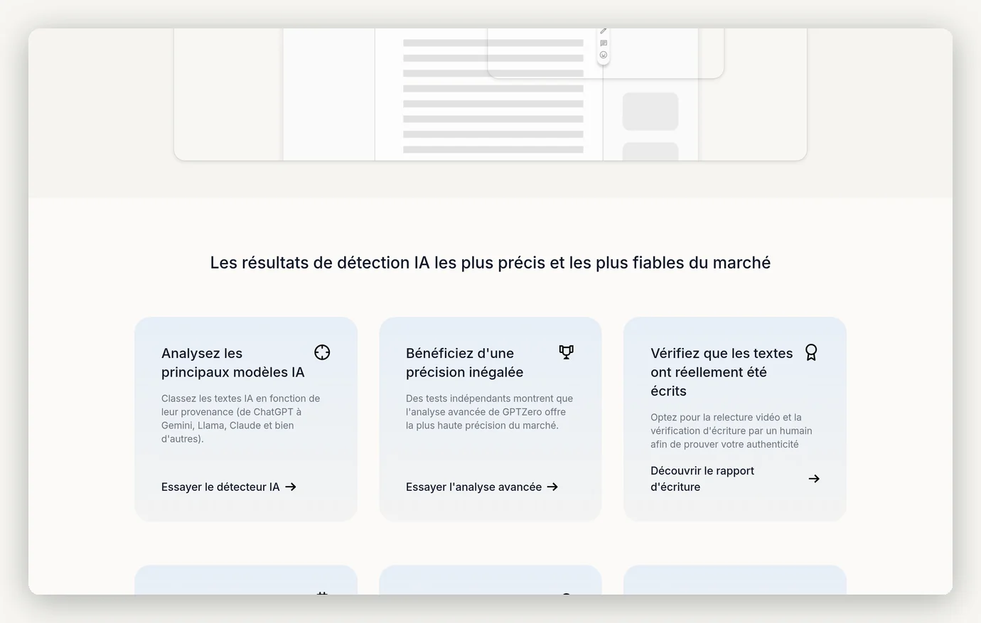 Fonctionnalités GPTZero : détection multi-modèles, précision, salle de classe, tuteur IA, plagiat