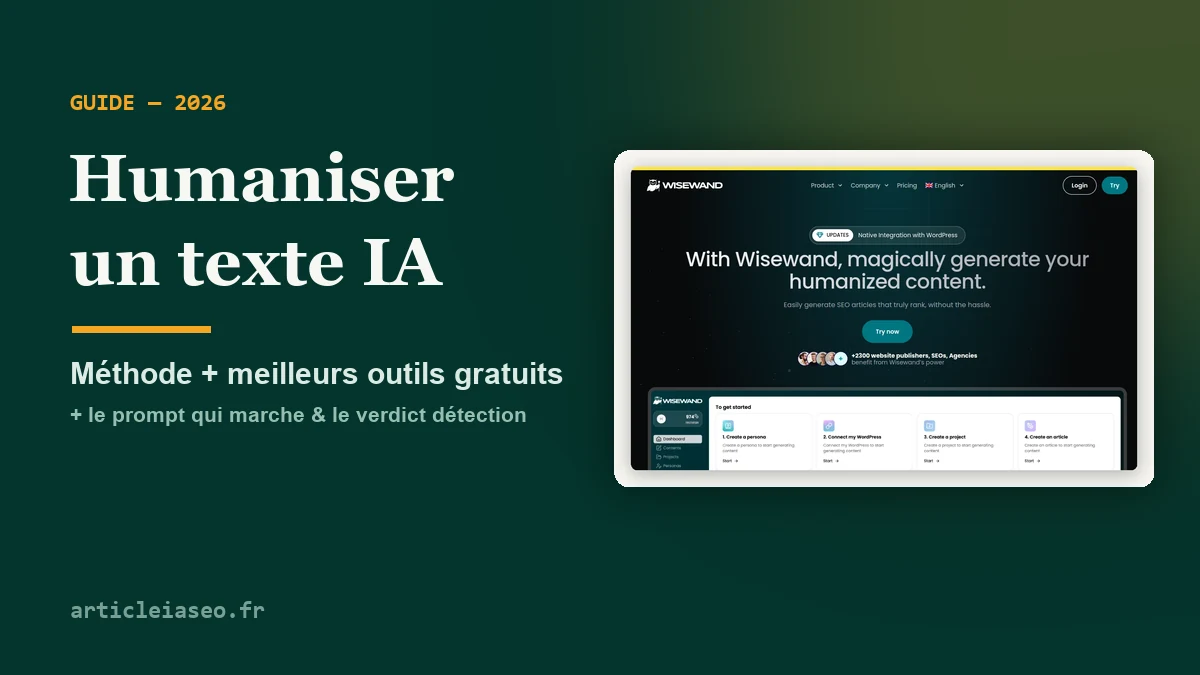 You are currently viewing Humaniser un texte IA : méthode, prompt ChatGPT et meilleurs outils
