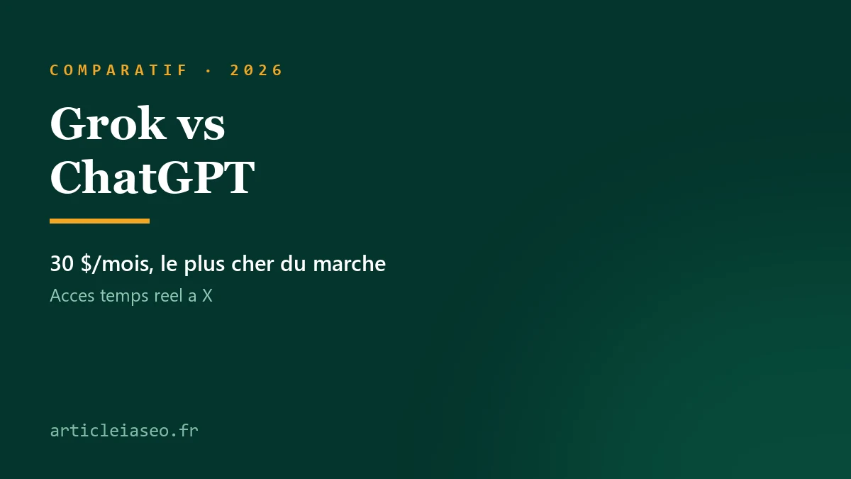 You are currently viewing Grok vs ChatGPT 2026 : vaut-il vraiment ses 30 dollars ?