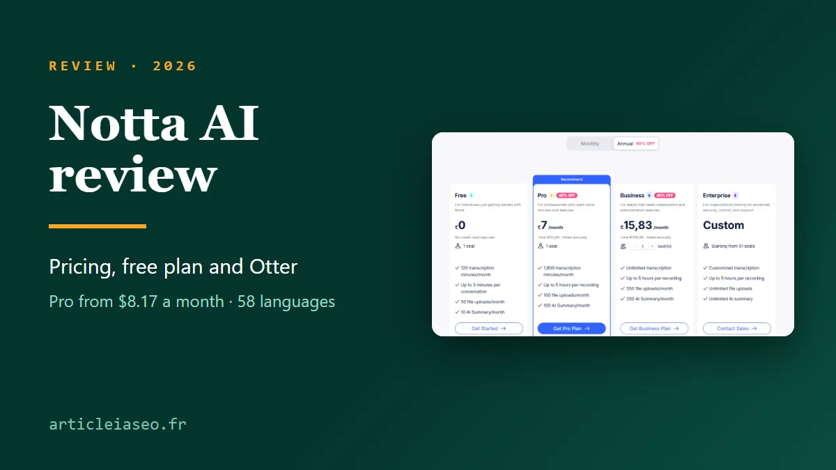 You are currently viewing Notta AI Review 2026: Pricing, Free Plan Limits and Otter Comparison